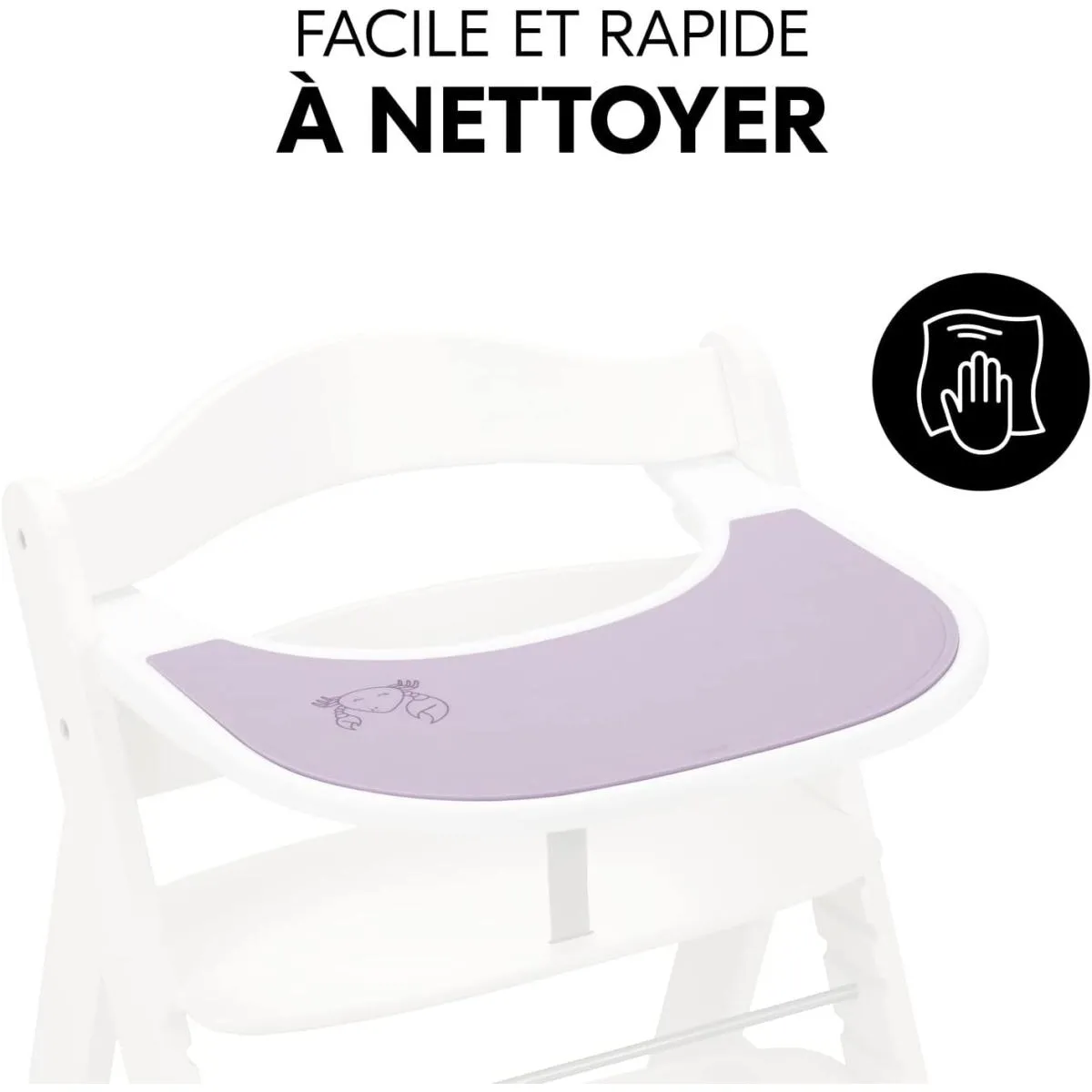 Hauck Set de table Mat Crab - Lavender