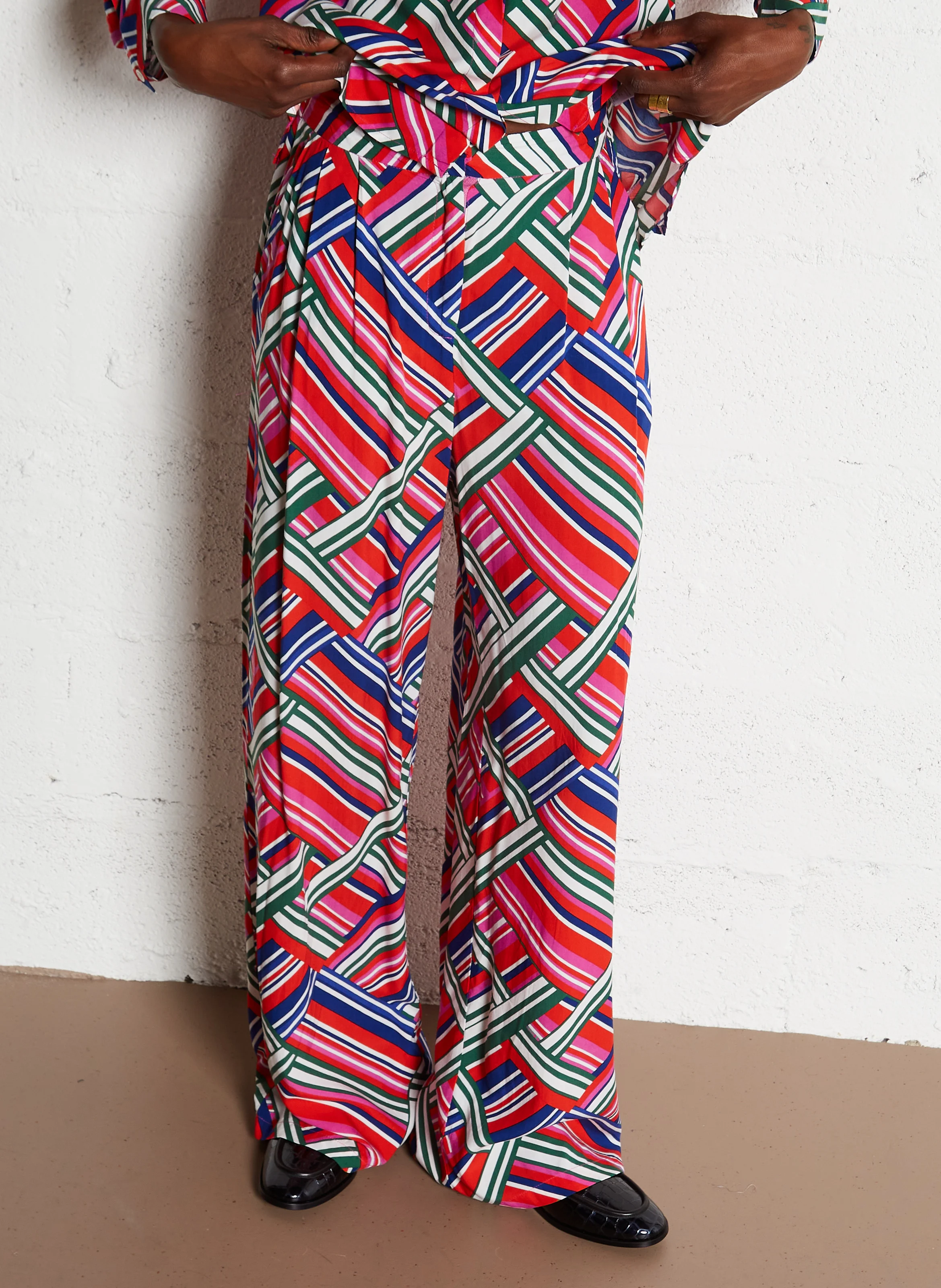 POZO - Pantalon droit imprimé | Multicolore