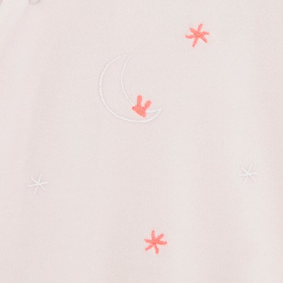 Pyjama velours Lapin Câlin   Rose pois        de               P'tit bisou