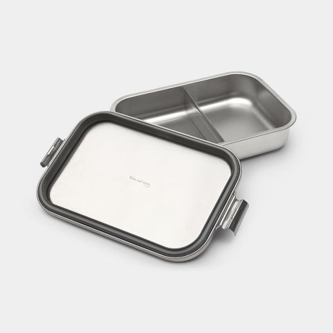 Make & Take Bento Lunchbox, large, roestvrij staal - Matt Steel