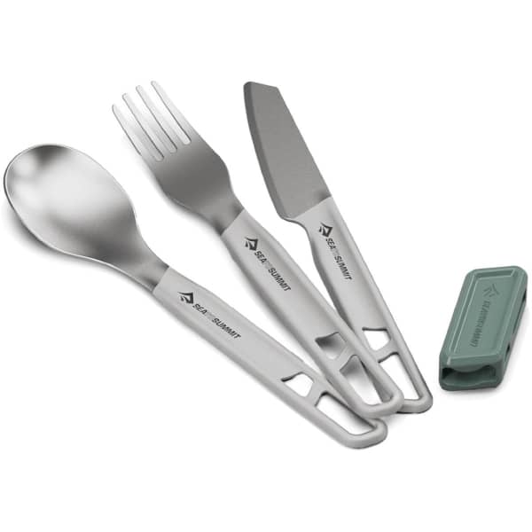 Couvert randonnée SEA TO SUMMIT DETOUR STAINLESS STEEL CUTLERY SET 3PC