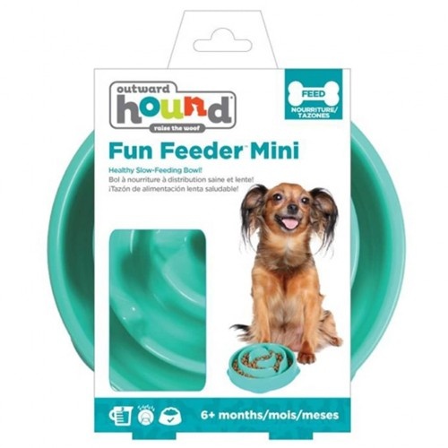 Comedouro para cães Outward Hound Slo Bowl Mini Verde