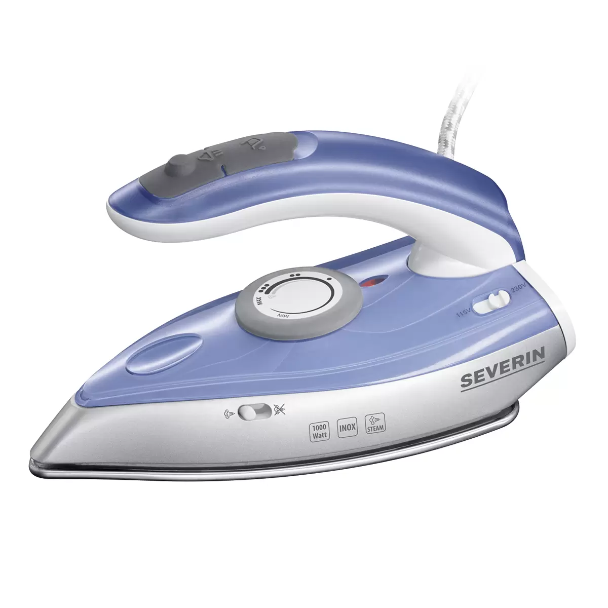 Reise-Dampfbügeleisen Severin BA3234 blau,silber
