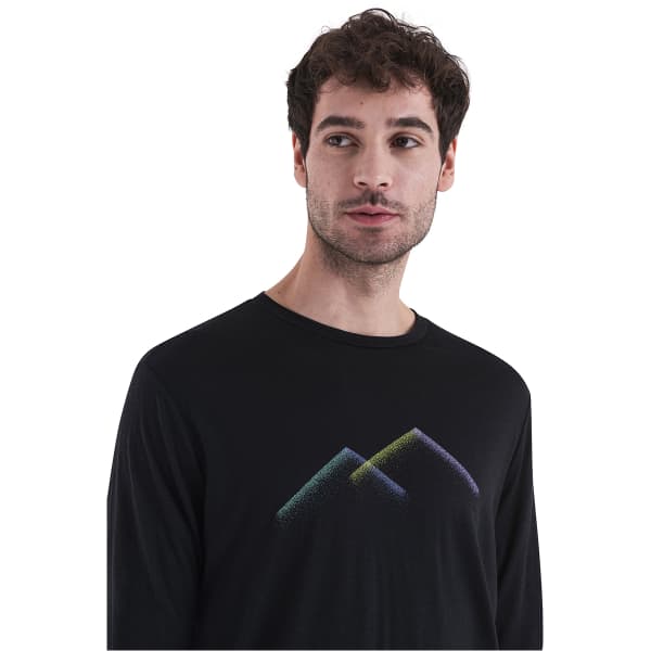 T-shirt randonnée ICEBREAKER M MERINO 150 TECH LITE III LS TEE PEAK GLOW BLACK
