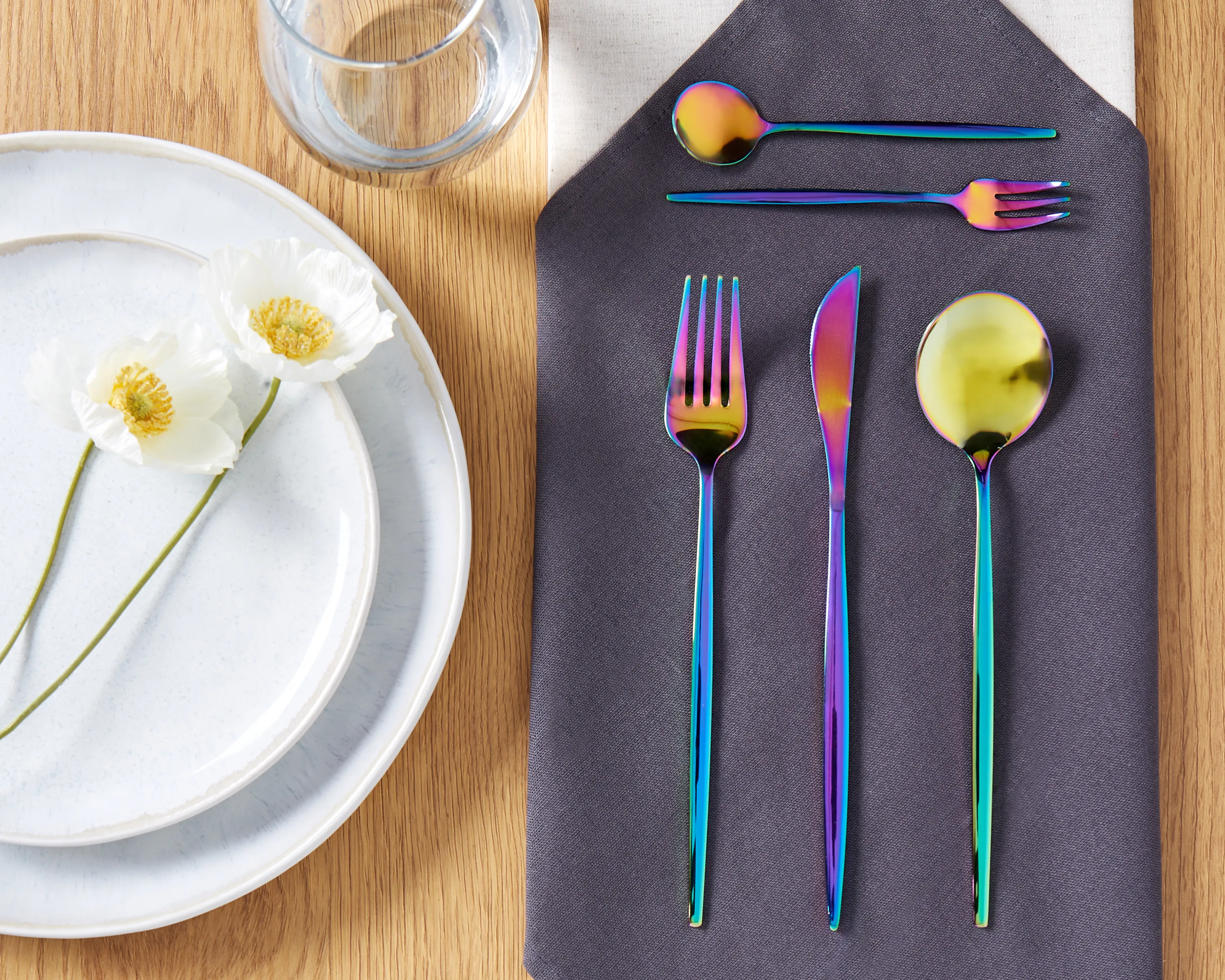 30-delige bestekset RIGATONI Meerkleurig