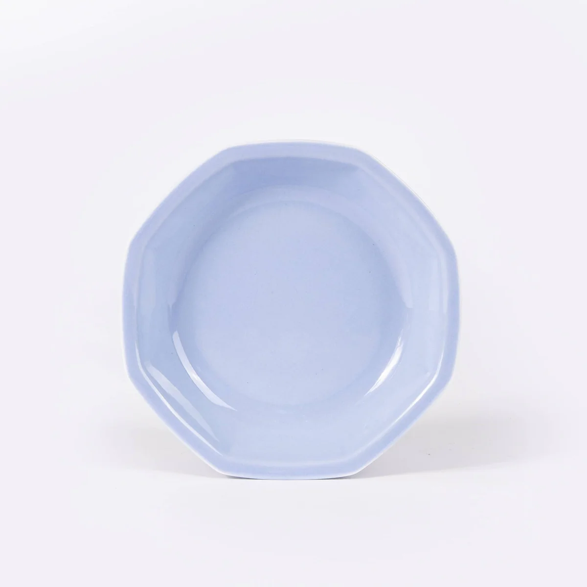 Assiette creuse octogonale bleu OGRE La Fabrique