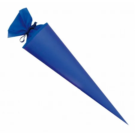 Goldbuch Bastelschultüte uni, blau, 70cm, rund