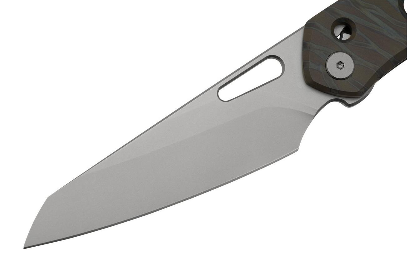WE Knife Vision R Tiger WE21031-6, Stripe Flamed Titanium zakmes, Snecx design