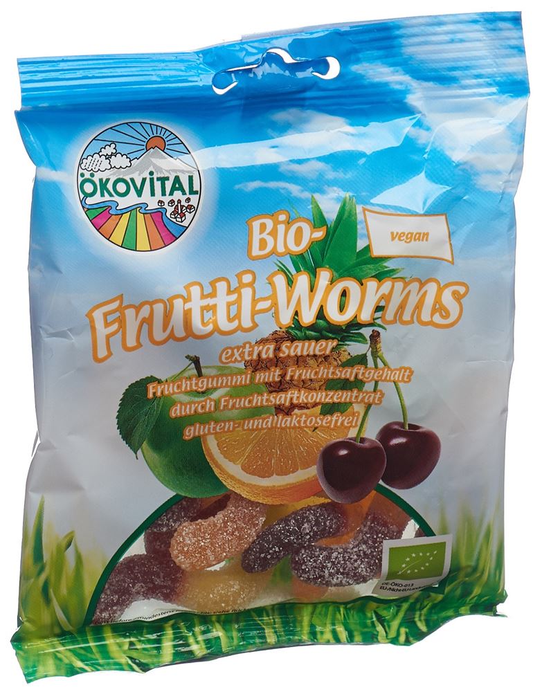 OEKOVITAL Frutti-Worms ohne Gelatine 80 g