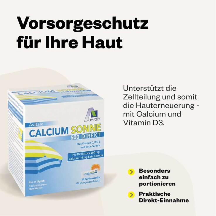 Calcium Sonne 500 Direkt Portionssticks, 60 St
