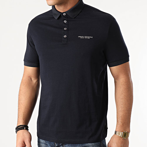 Polo Manches Courtes 8NZF80-Z8H4Z Bleu Marine
