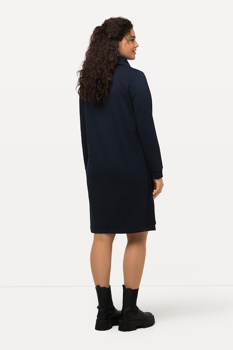 Sweatkleid, Troyerkragen, Reißverschluss, Langarm