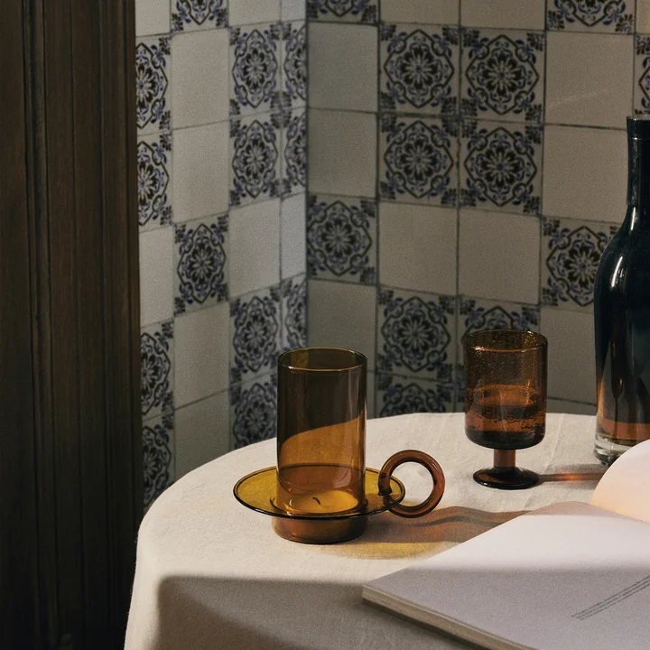 Ferm Living - Luce Kerzenhalter Glas, klar