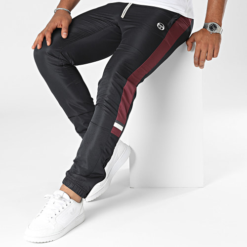 Pantalon Jogging Cross 40324 Noir Bordeaux