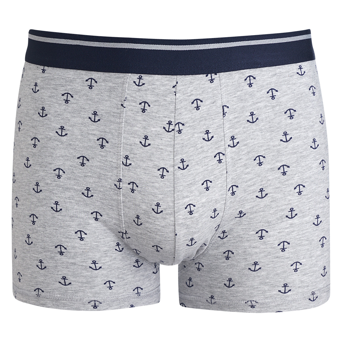 VanVaan Herren Retroshorts mit Anker-Allover hellgrau