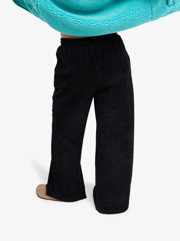 Lekeitio Knit Easy Wear/Coupe confortable - Pantalon en velours côtelé Noir Femme