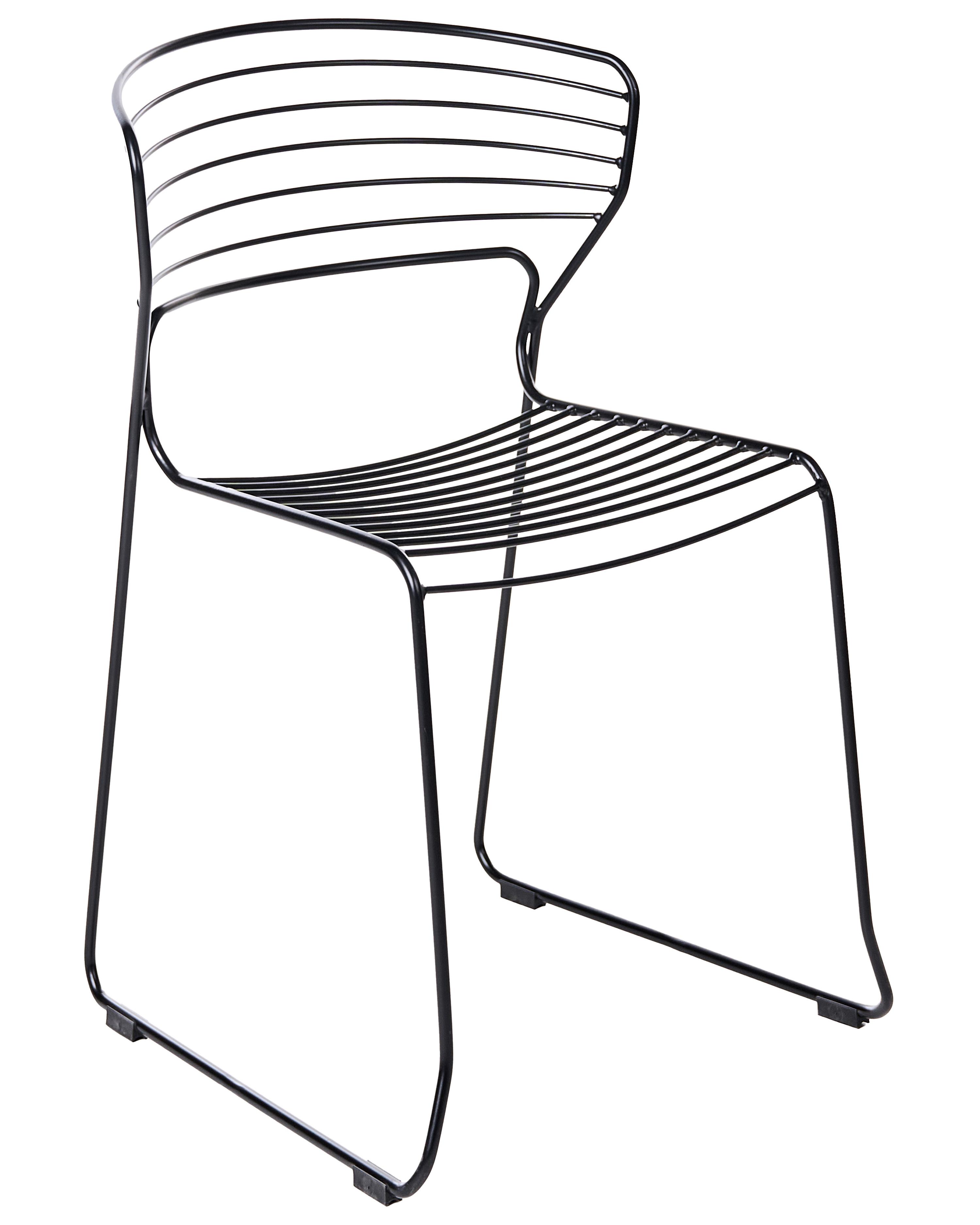 Set van 2 tuinstoelen PISTOIA Metaal Zwart