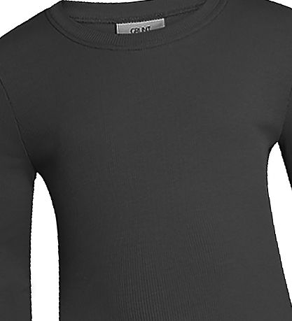 Grønt Bluse - Tio - Rib - Sort