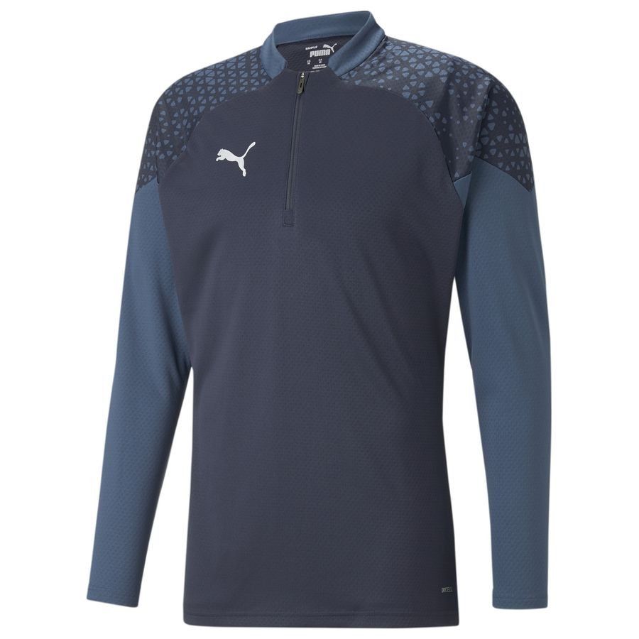 PUMA Maillot d'Entraînement teamCUP Fermeture Éclair 1/4 - Bleu