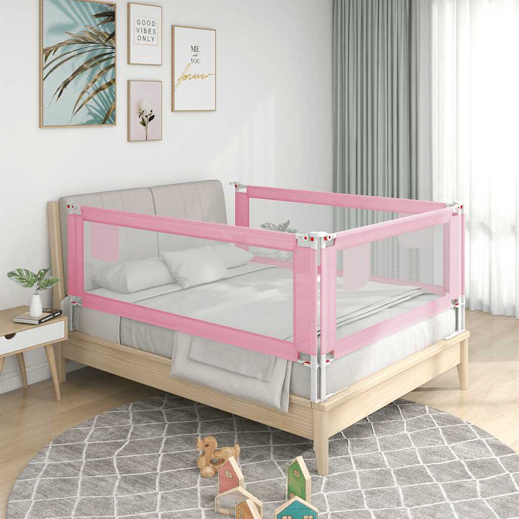vidaXL Babybedhek roze 90x25 cm stof
