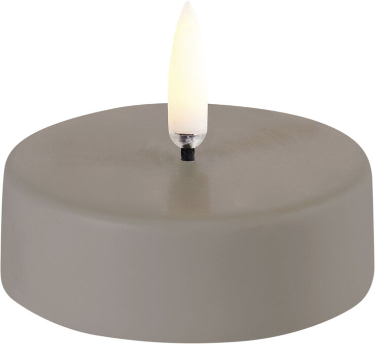 Uyuni LED tealight maxi, Sandstone wax, Smooth, 6,1x2,2 cm Sand