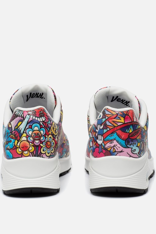 Skechers Uno Color Doodle Sneakers rood