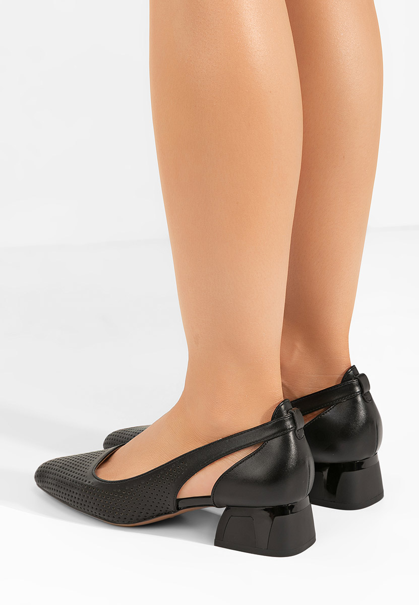Chaussures à petit talon noirs Rehise