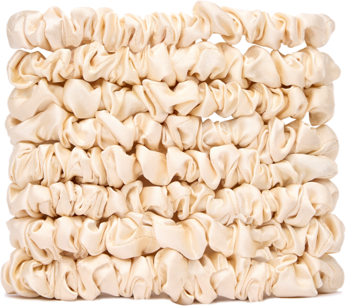Veganboost  Satin Scrunchie, Small Size, Nude (8 Stk)