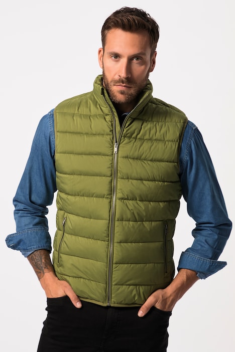 Steppweste, Outdoor, Stehkragen, Zipper, bis  8 XL