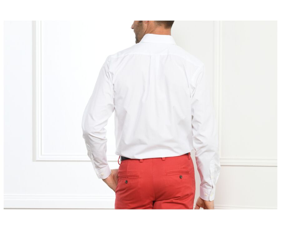 Chemise blanche en coton - Poche poitrine - ALBERT
