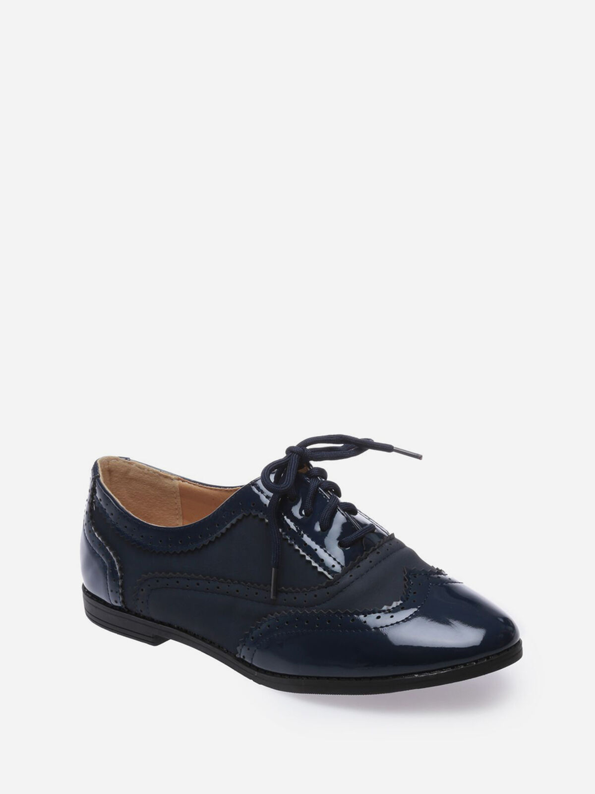 Richelieus bi-matière- Bleu