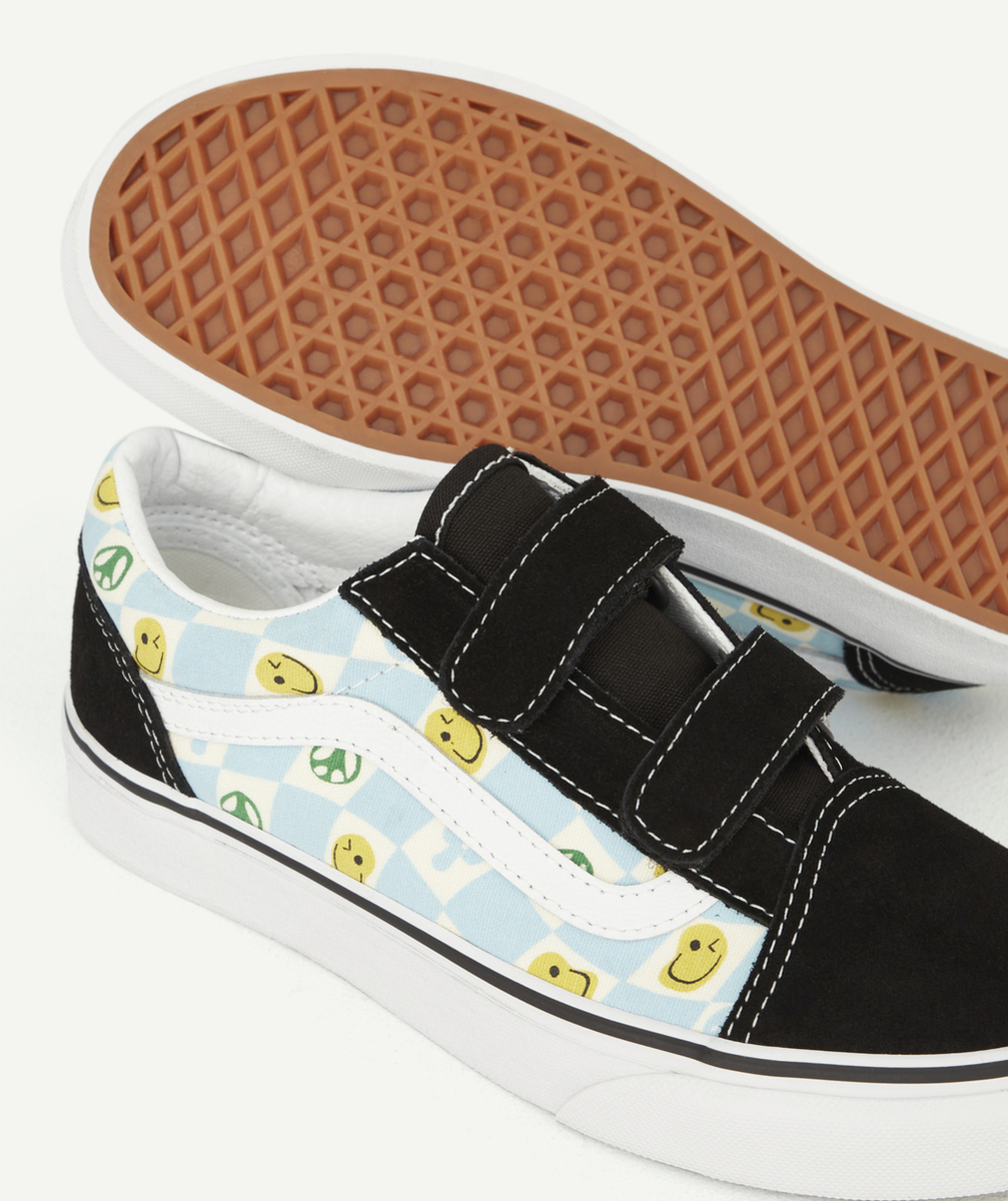 VANSBASKETS NOIRES OLD SKOOL AVEC SMILEY