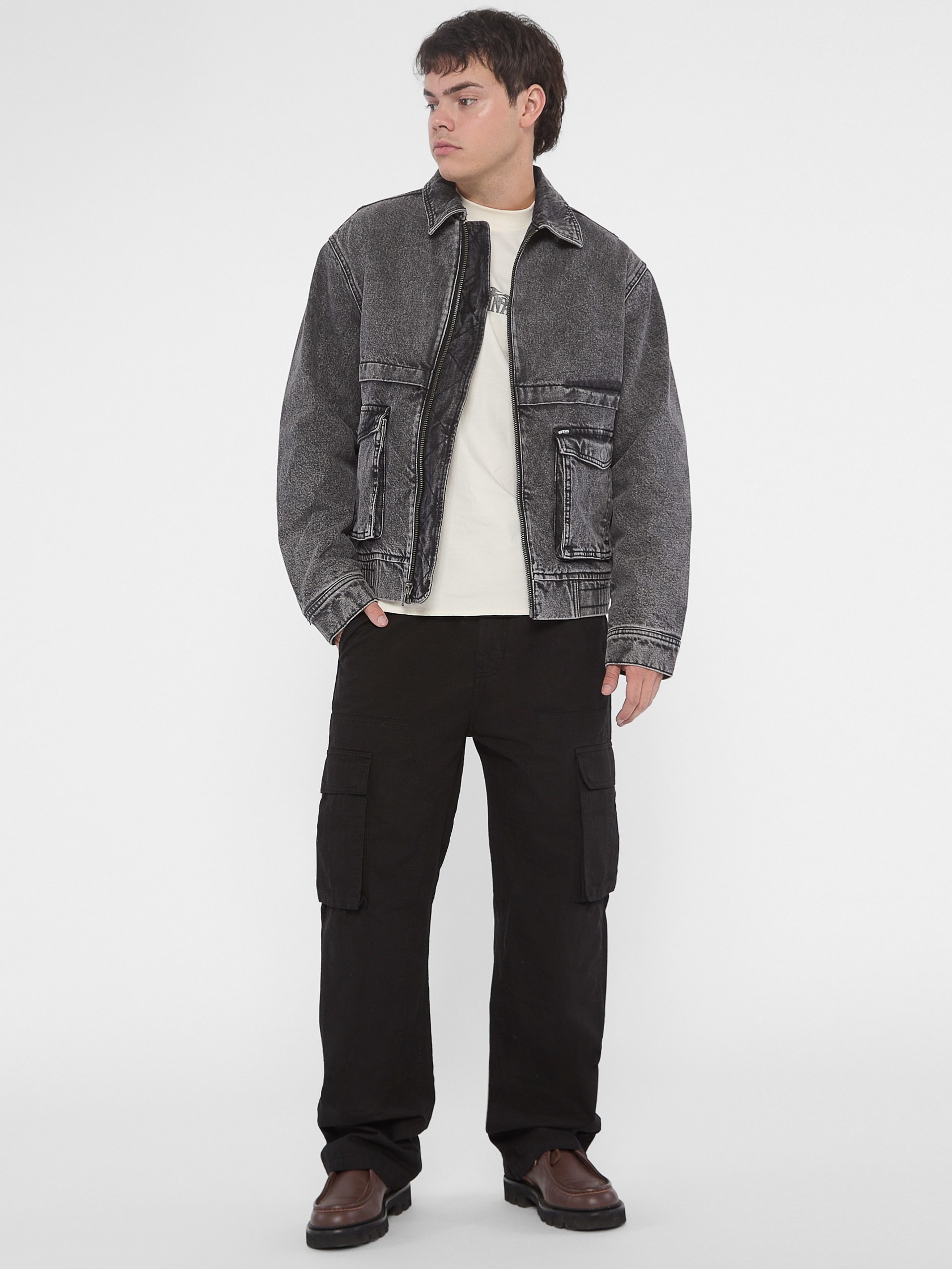 Jaqueta jeans GUESS Originals com lavagem ácida