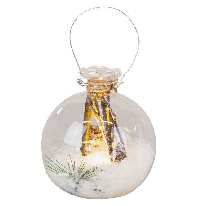 LED-Kugel - Schnee - Ø = ca. 10 cm - 1 Stück