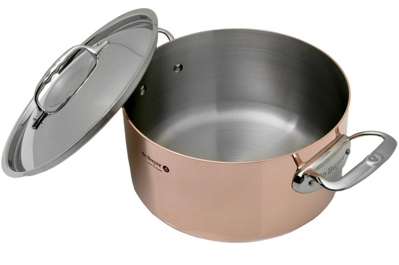 de Buyer Prima Matera braadpan 24 cm met RVS deksel DEB6242.24