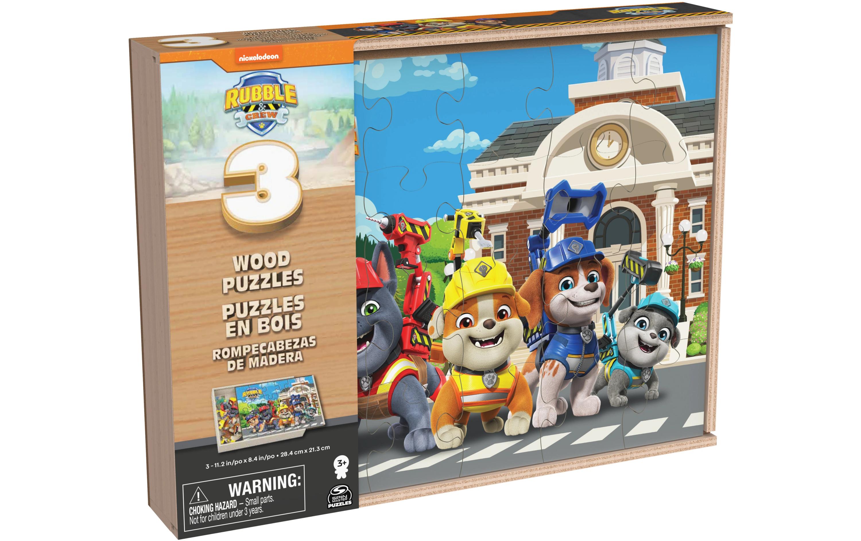 Holz-Puzzle Rubble und Crew 3er-SetPuzzle für die Kinder