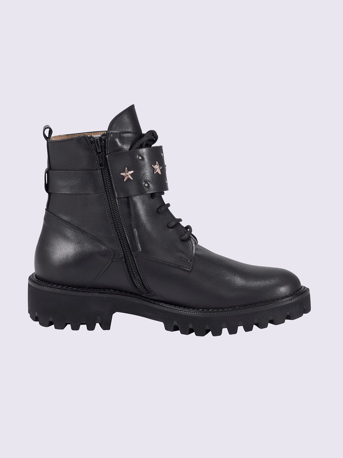 Bottines à lacets cuir nappa de vache