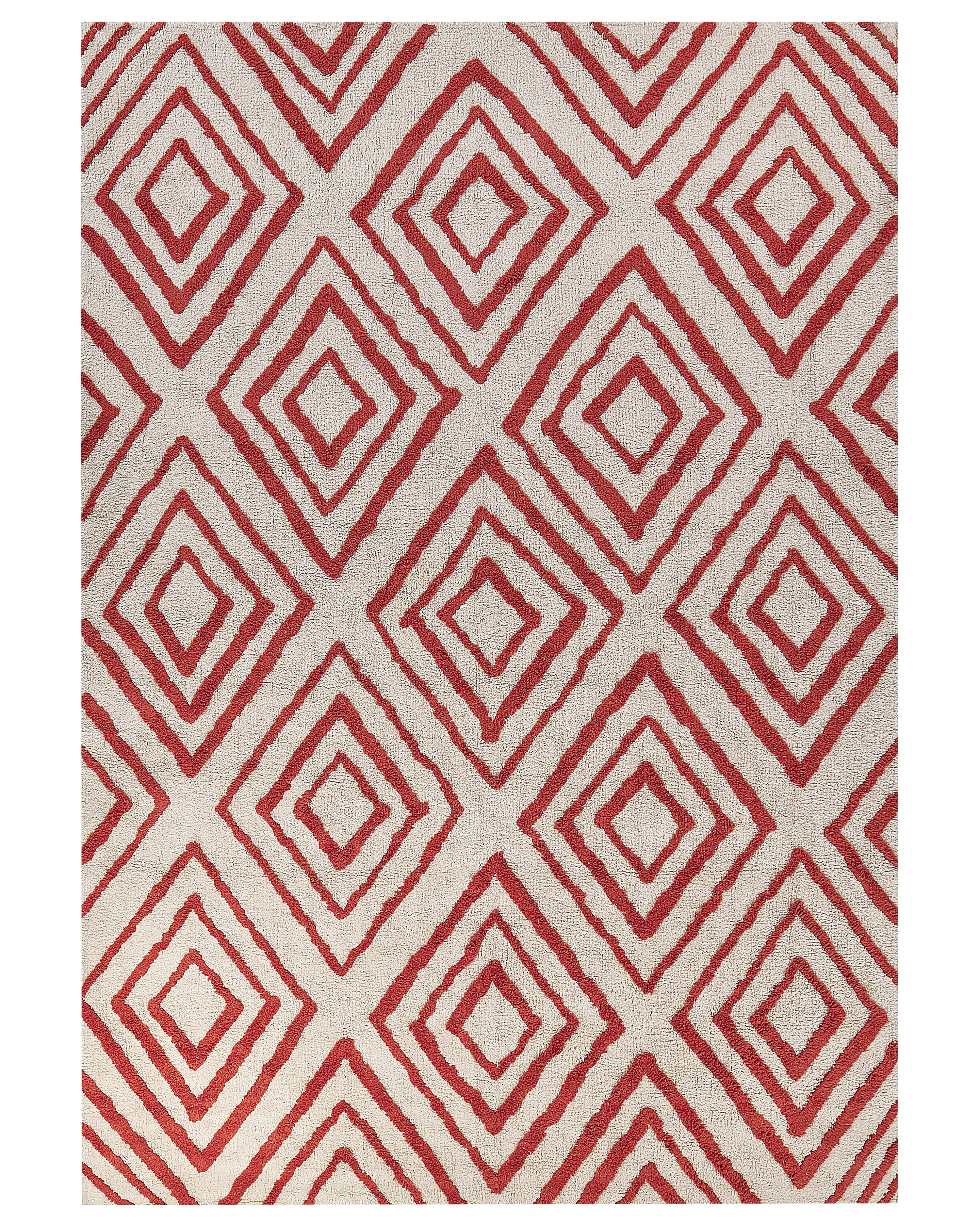 Vloerkleed HASKOY Rood 160 x 230 cm Katoen