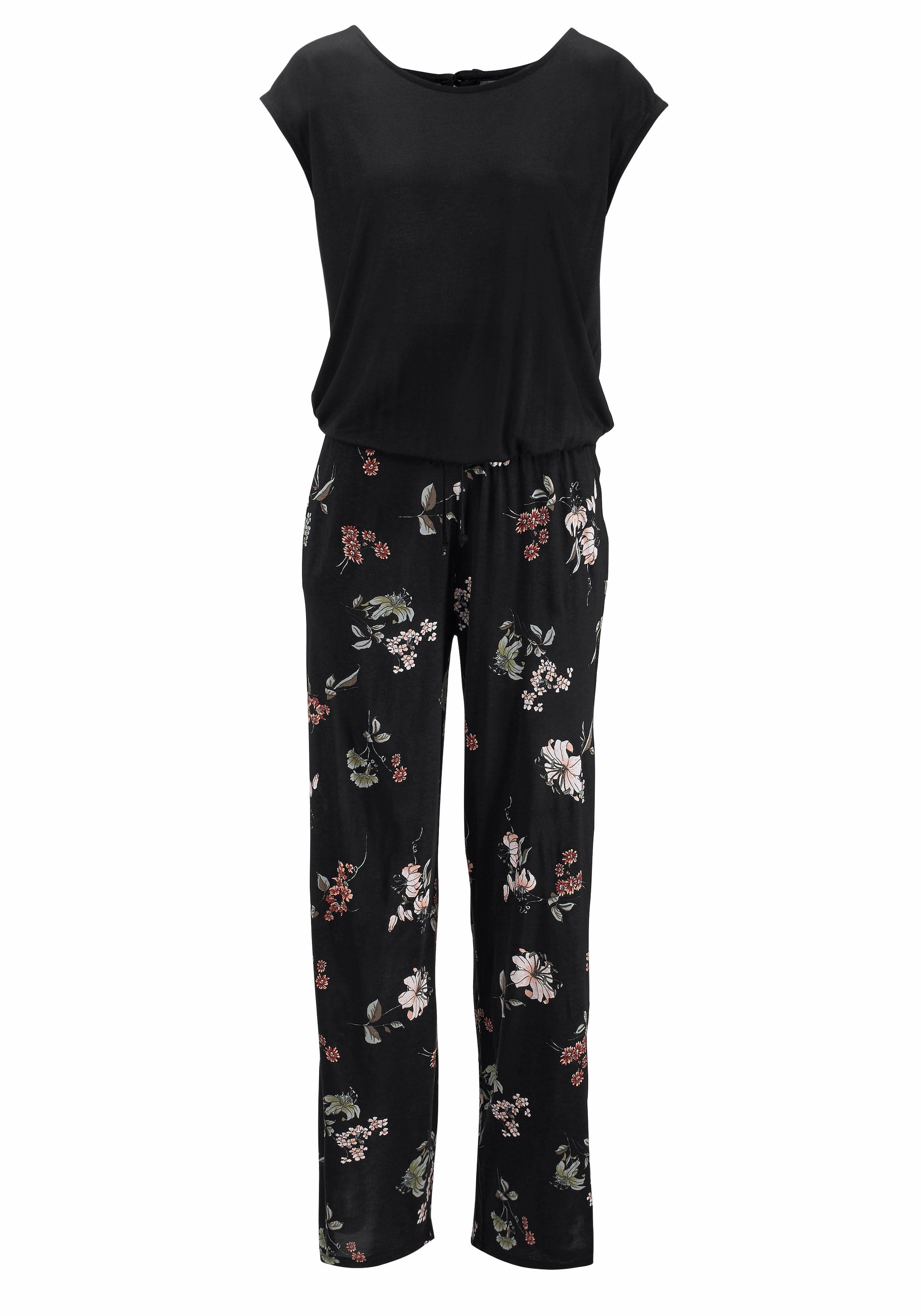 LASCANA Overall mit weitem Bein und Taschen, lockerer Jumpsuit, sommerlich