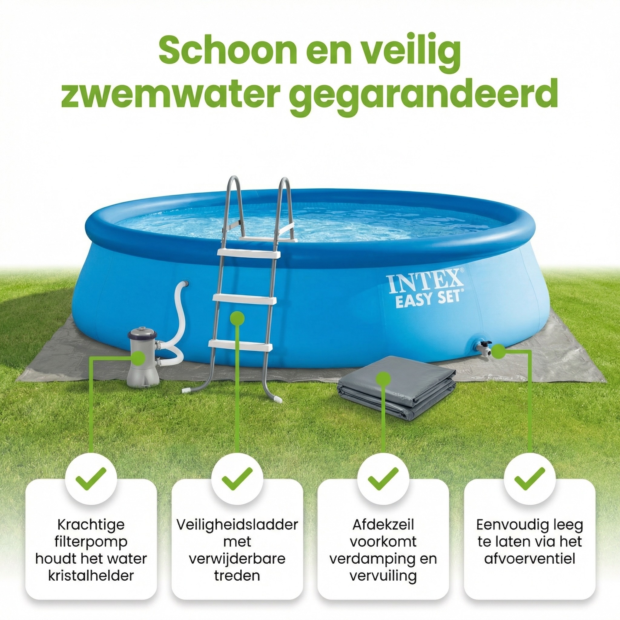Intex easy set 457x107cm zwembad – 6-delig