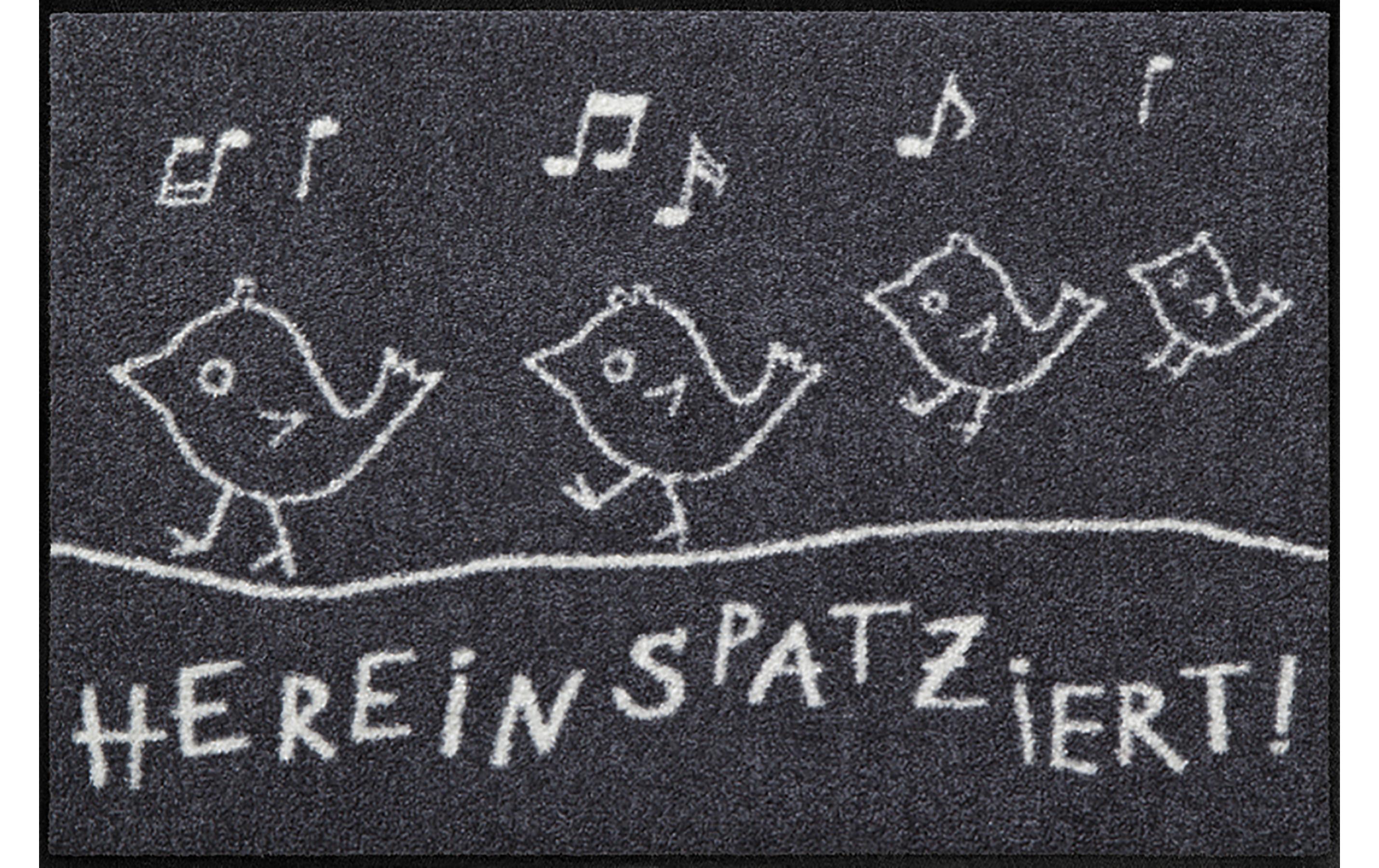 Fussmatte Hereinspatziert 50 cm x 75 cmPflegeleichte und rutschfeste Schmutzfangmatte