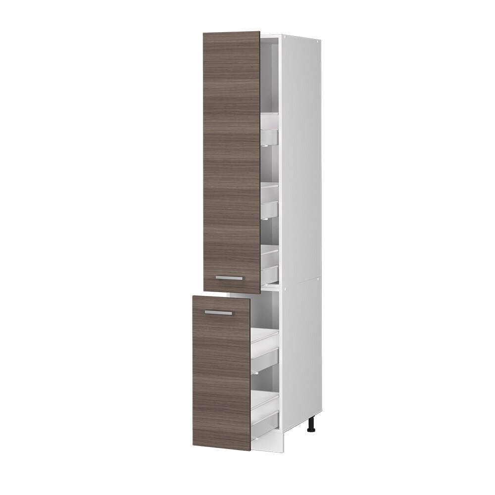 Vicco Apothekerhochschrank Küchenschrank Küchenzeile R-Line 30 cm Weiß Edelgrau