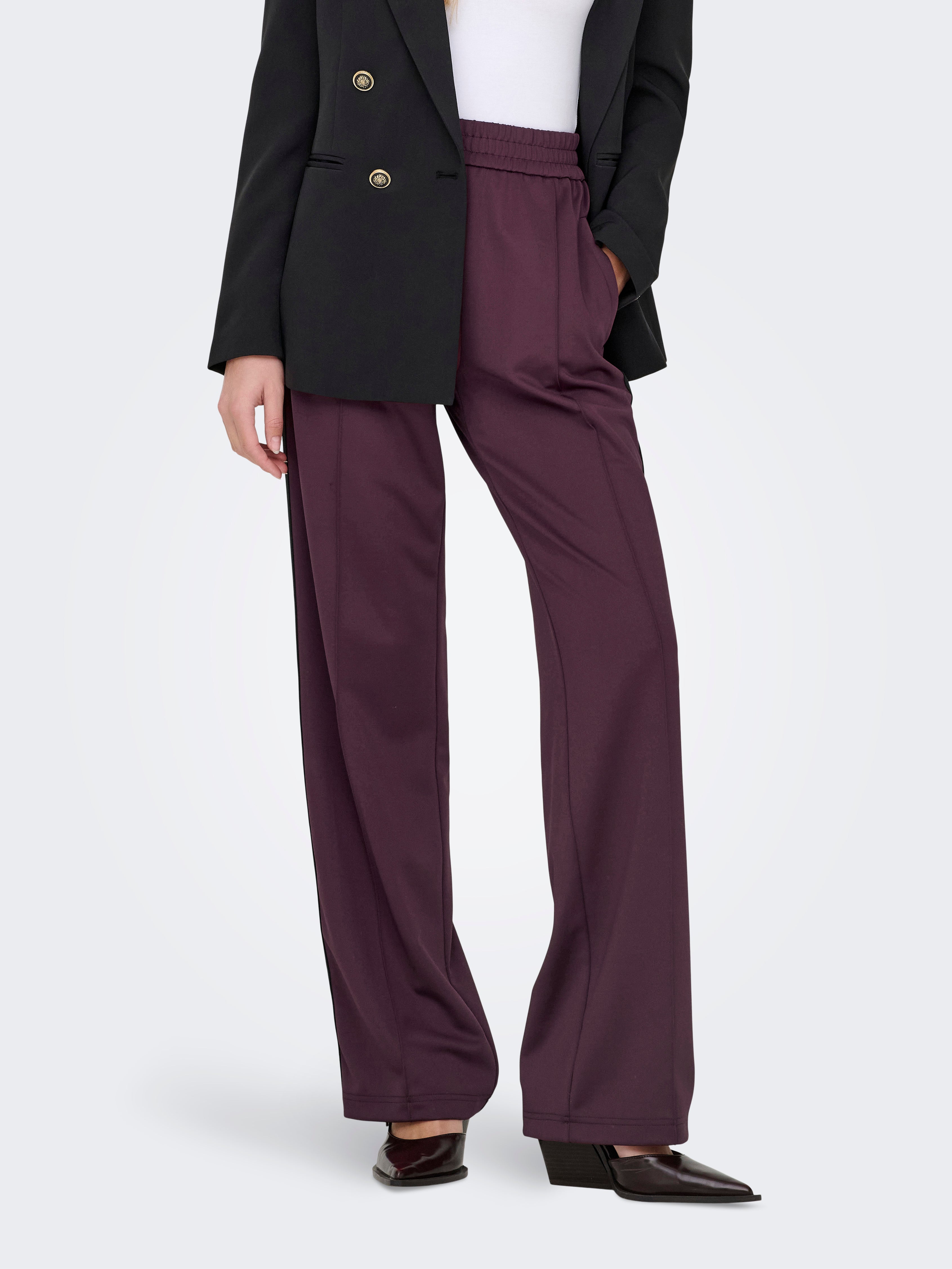 ONLWARM Weiter Beinschnitt Hose Vineyard Wine