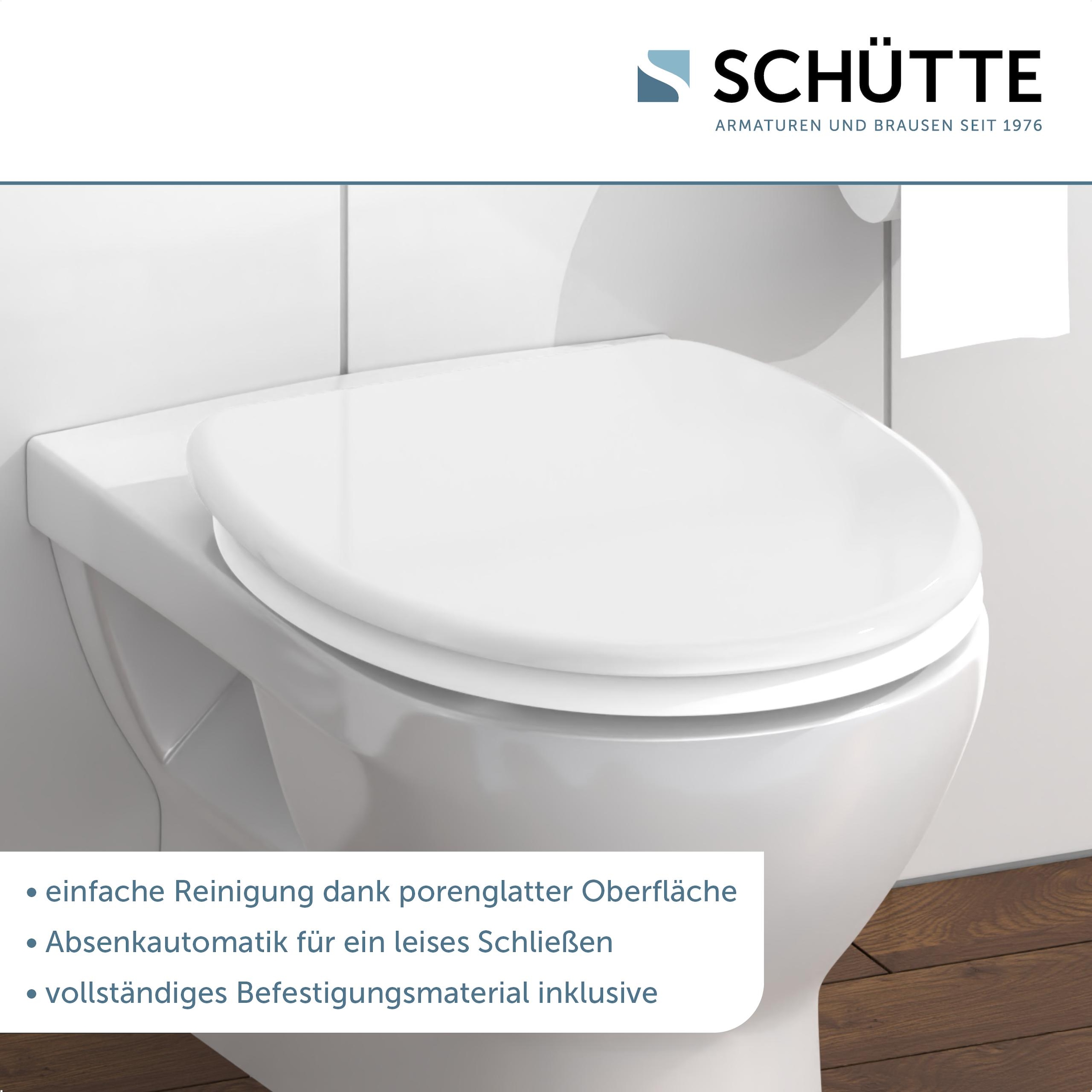Schütte WC-Sitz »WHITE« Duroplast, mit Absenkautomatik