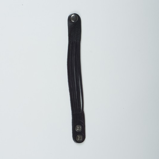 Lederarmband 'Randy', schwarz, L 22 cm, B 2 cm günstig bestellen