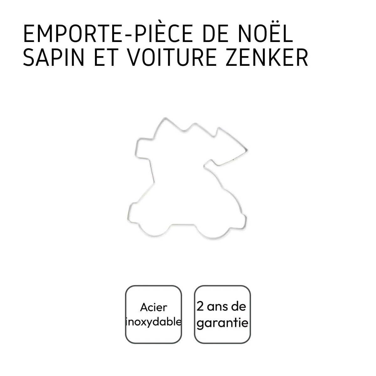 Emporte-pièce de Noël en forme de sapin couché sur une voiture Emporte