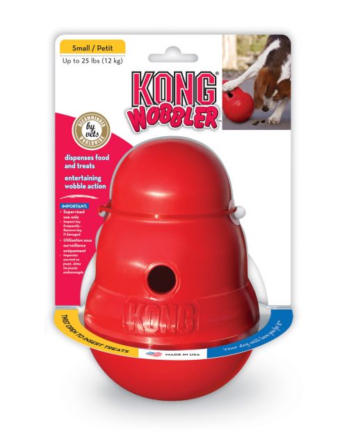 Kong Snack Dispenser Wobbler M Rood - Hondenspeelgoed