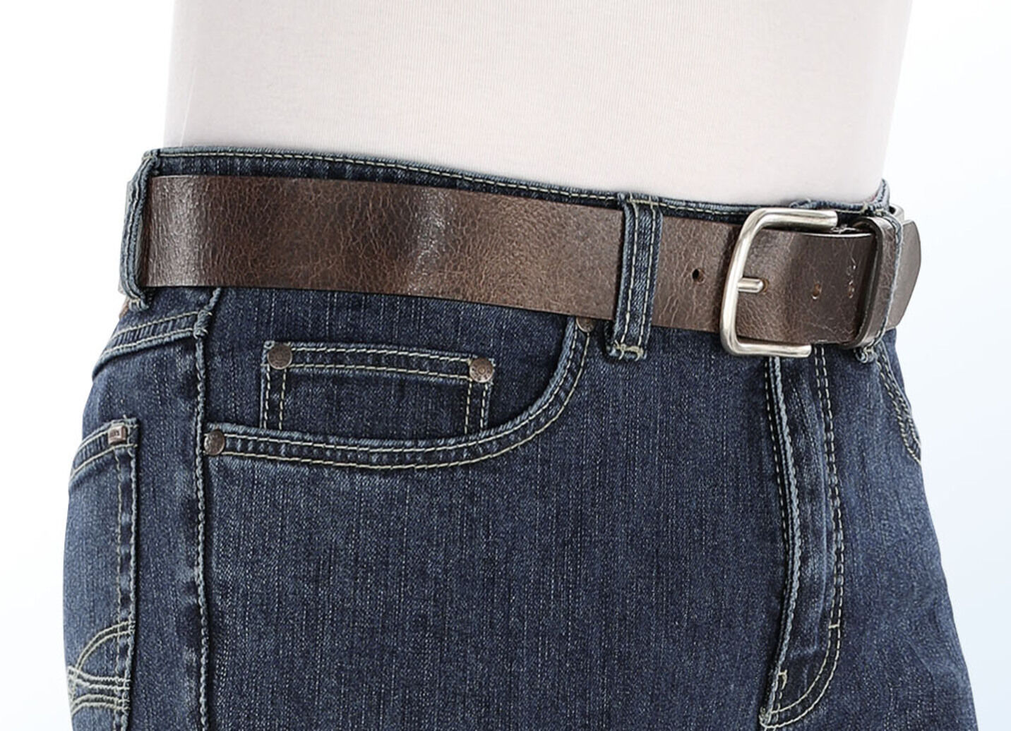 Klassischer Herren-Gürtel, aus Leder, 4 cm breit