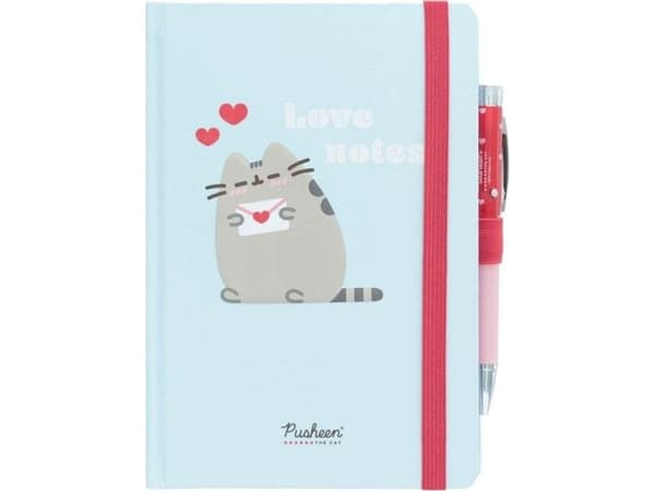 Pusheen Pusheen - Notebook + lommelyktpenn fra Purrfect Love-samlingen
