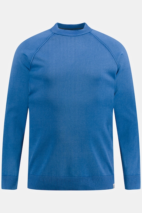 STHUGE Pullover, Langarm, Stehkragen, stonewashed, bis 8 XL